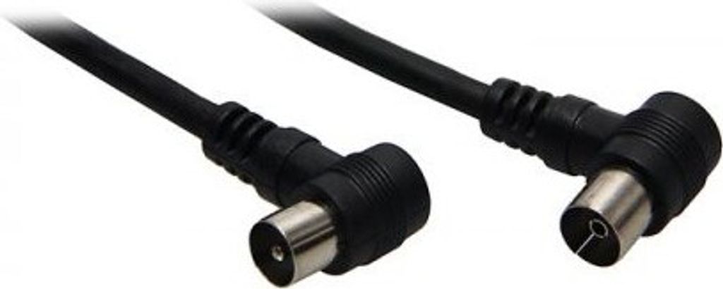 Goobay 11526 Gewinkeltes Antennenkabel ( Koax-Buchse 90°