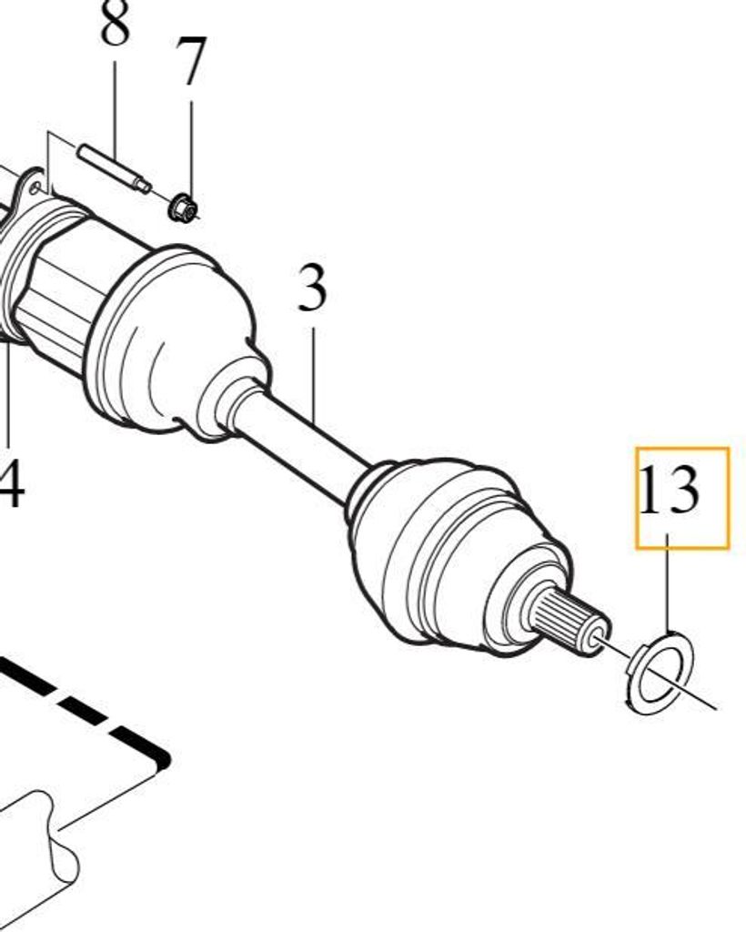 VOLVO S60 V60 XC60 II Achsschraube Unterlegscheibe OE 31367618