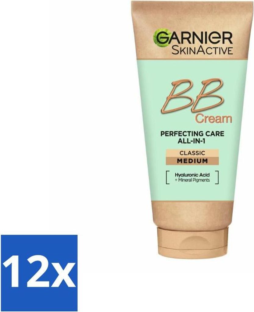 Garnier SkinActive BB Cream Classic Medium 5in1 Pflege 50 ml - Vorteilspack - 12 Stücke