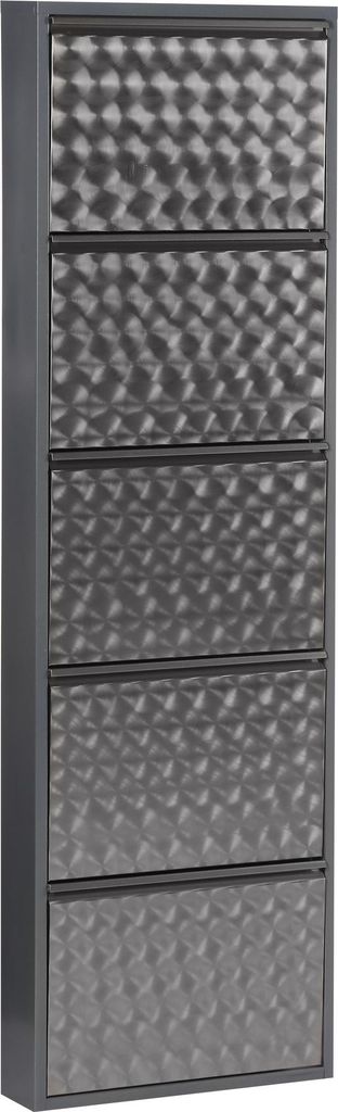 Schuhkipper >CLIP< (1stk) Metall / schwarz-anthrazit, montiert - 50x172x13,5 (BxHxT)