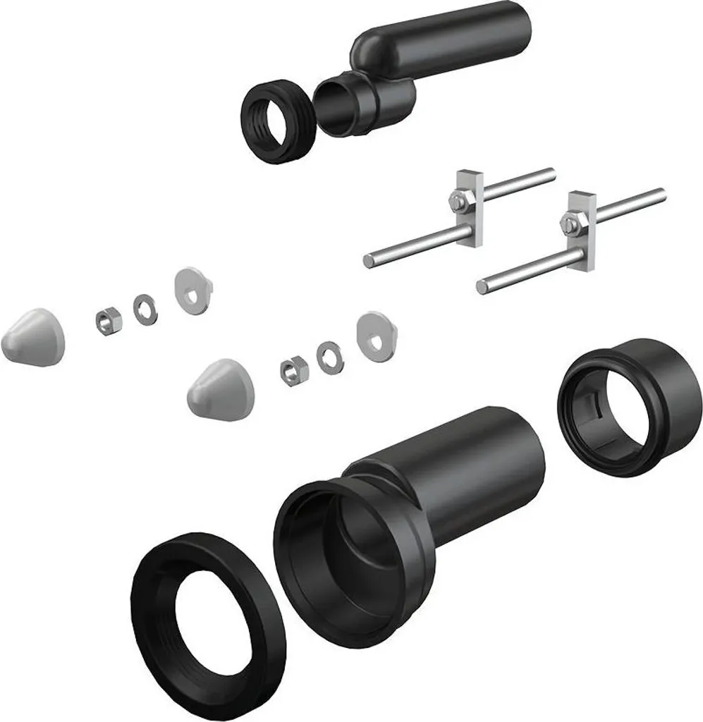 Alcadrain WC Zubehör Complet DN110/110 PE Blanc Raccord Cuvette 25mm