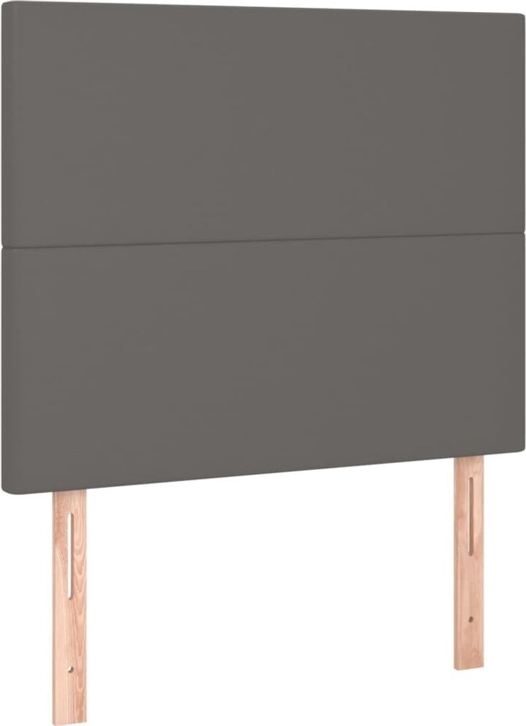 Kopfteil Grau 100x5x118/128 cm Kunstleder