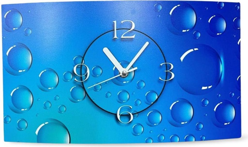 Digital Designer Art Bubbles Designer Wanduhr modernes Wanduhren Design leise kein ticken DIXTIME 3DS-0389