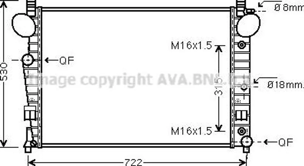 Évitez la Surchauffe : Radiateur AVA MSA2301 Mercedes Classe S 2205000003