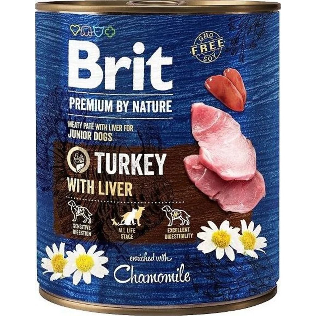 Brit Premium By Nature Pute & Leber -12X800G Produktbild 