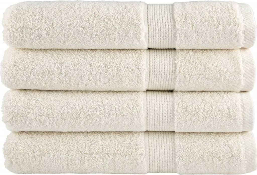 Premium-Saunatücher SOLUND 4 Stk. Cremeweiß 80x200 cm 600 g/m²