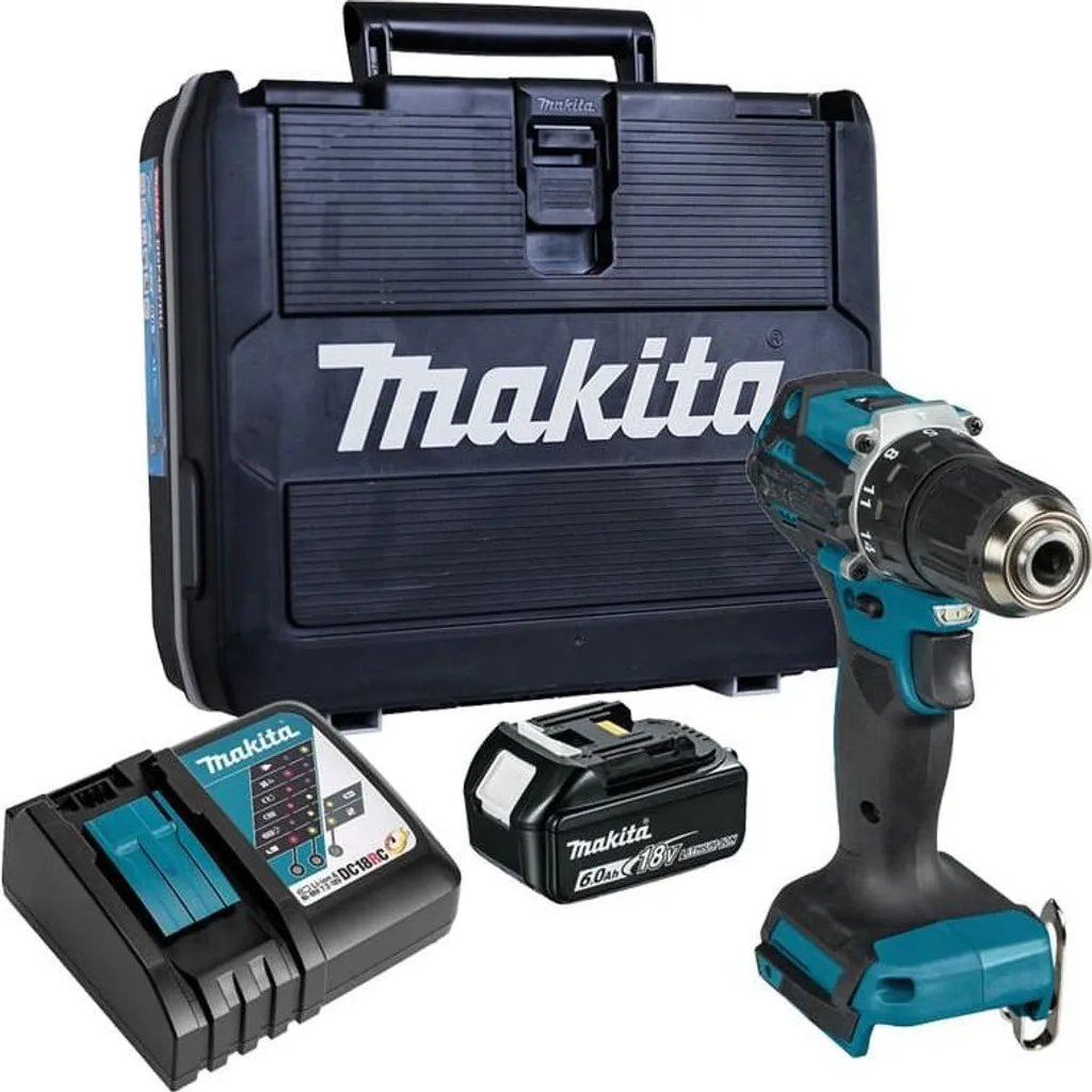 Perceuse Makita DDF487RG 18V LXT moteur Brushless et batterie 6,0 Ah noire