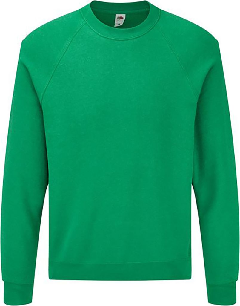 Fruit Of The Loom Erwachsene Uni Klassik Raglan Sweatshirt PC3889 (2XL) (Grün meliert)