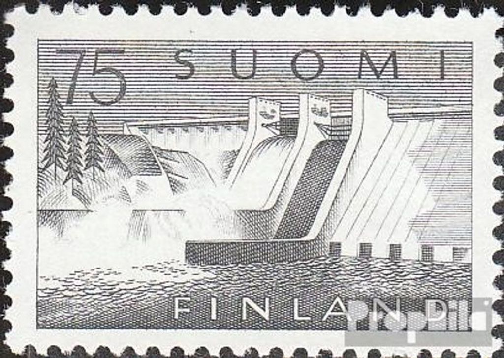 Briefmarken Finnland 1959 Mi 508 (kompl.Ausg.) postfrisch Freimarke Staudamm
