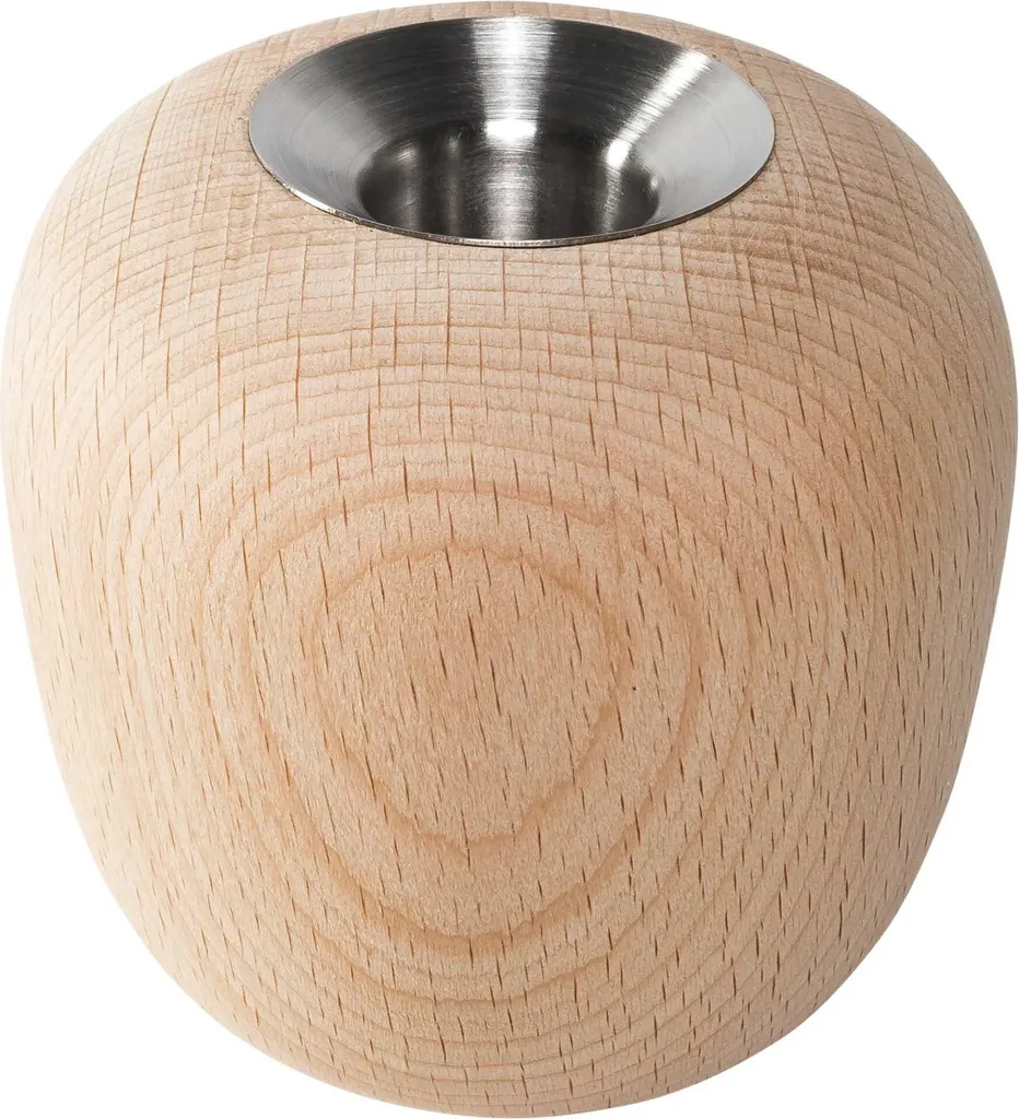Portacandele Stelton Ora 8cm Faggio | Icona Design Debiasi & Sandri