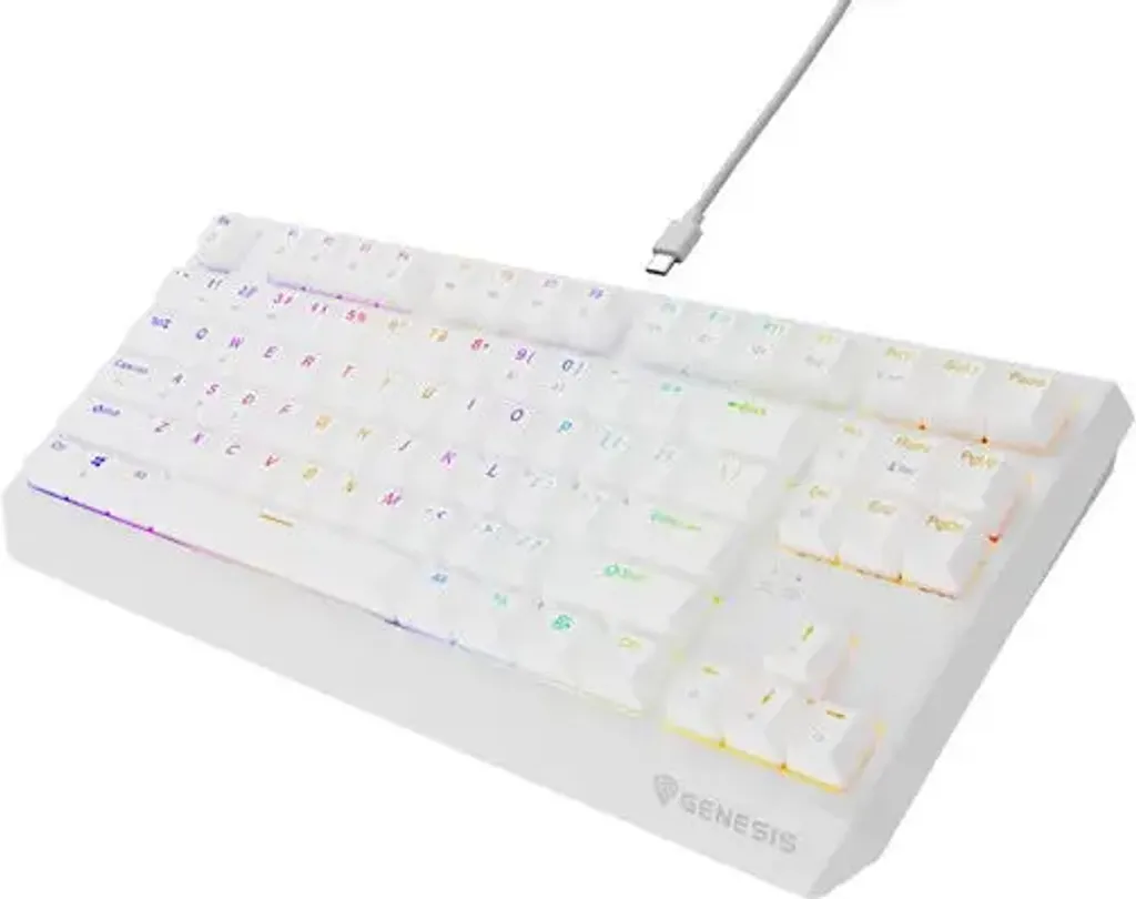 Clavier Gaming Compact Genesis Thor 230 TKL Blanc pour Setup Gaming - 4