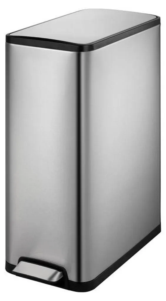 EKO Ecoslim 45 Litres Poubelle inox mat fine avec seau intérieur amovible