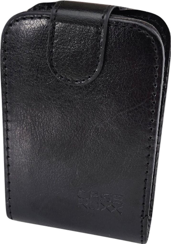 caseroxx Schutz Tasche Hülle Flip Cover kompatibel mit Freestyle Libre 1 / 2 / 3 / Insulinx / 14 Day, Smartphone Tasche Flip Cover in schwarz