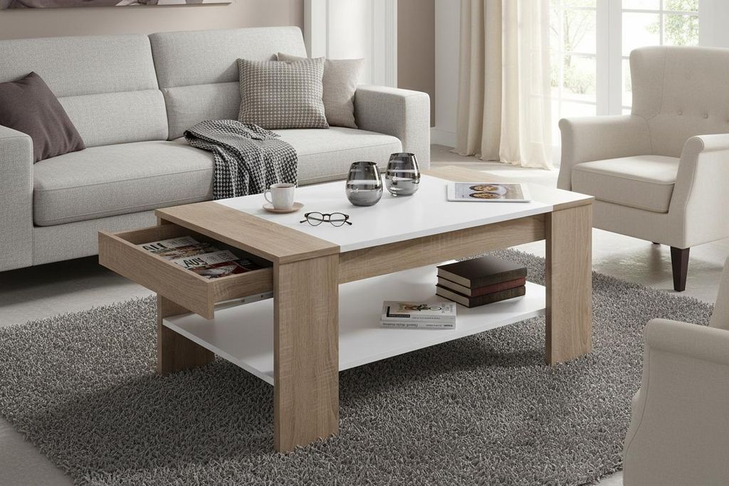 Couchtisch >Ariela I< in Sonoma-Eiche - 100x44x58cm Image du produit 