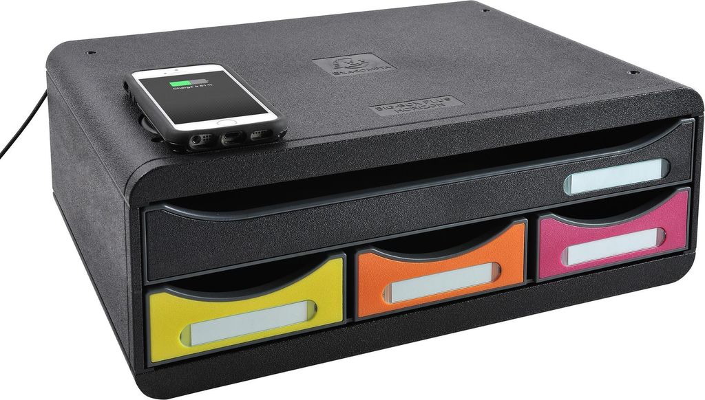 EXACOMPTA Schubladenbox TOOLBOX MINI QI 4 Schübe harlekin