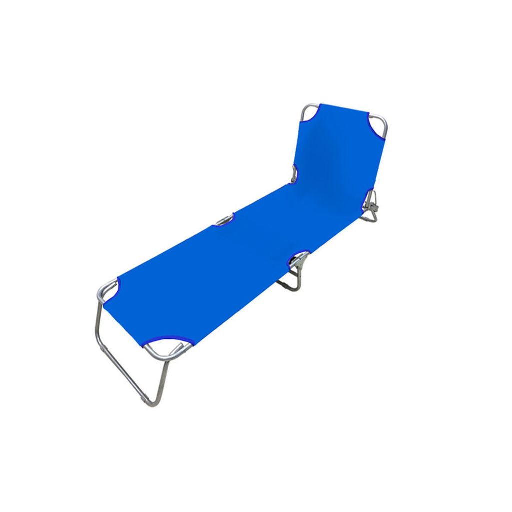 Marbueno Klappstuhl Stahl Dunkelblau Strand und Pool 187X55X24 cm 10021 - Dunkelblau
