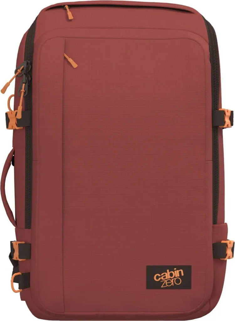CabinZero Adv 42L Rouge Sangria - Sac à Dos de Voyage Cabine Robuste