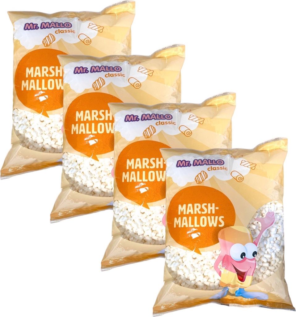 Mr. Mallo Mini Marshmallows 4x 1000g | Schaumzucker-Ware | Produktbild 