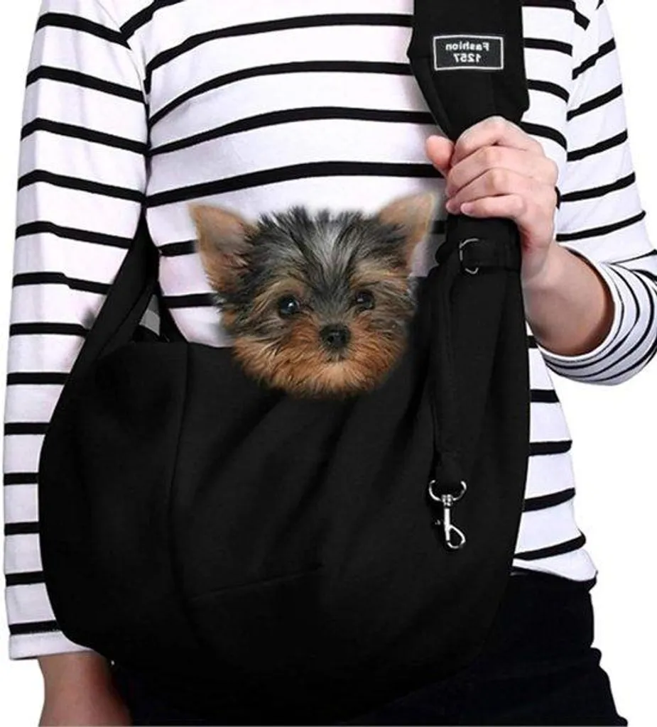 Sac transport ajustable pour animaux - Finition Plastique Noir 15kg