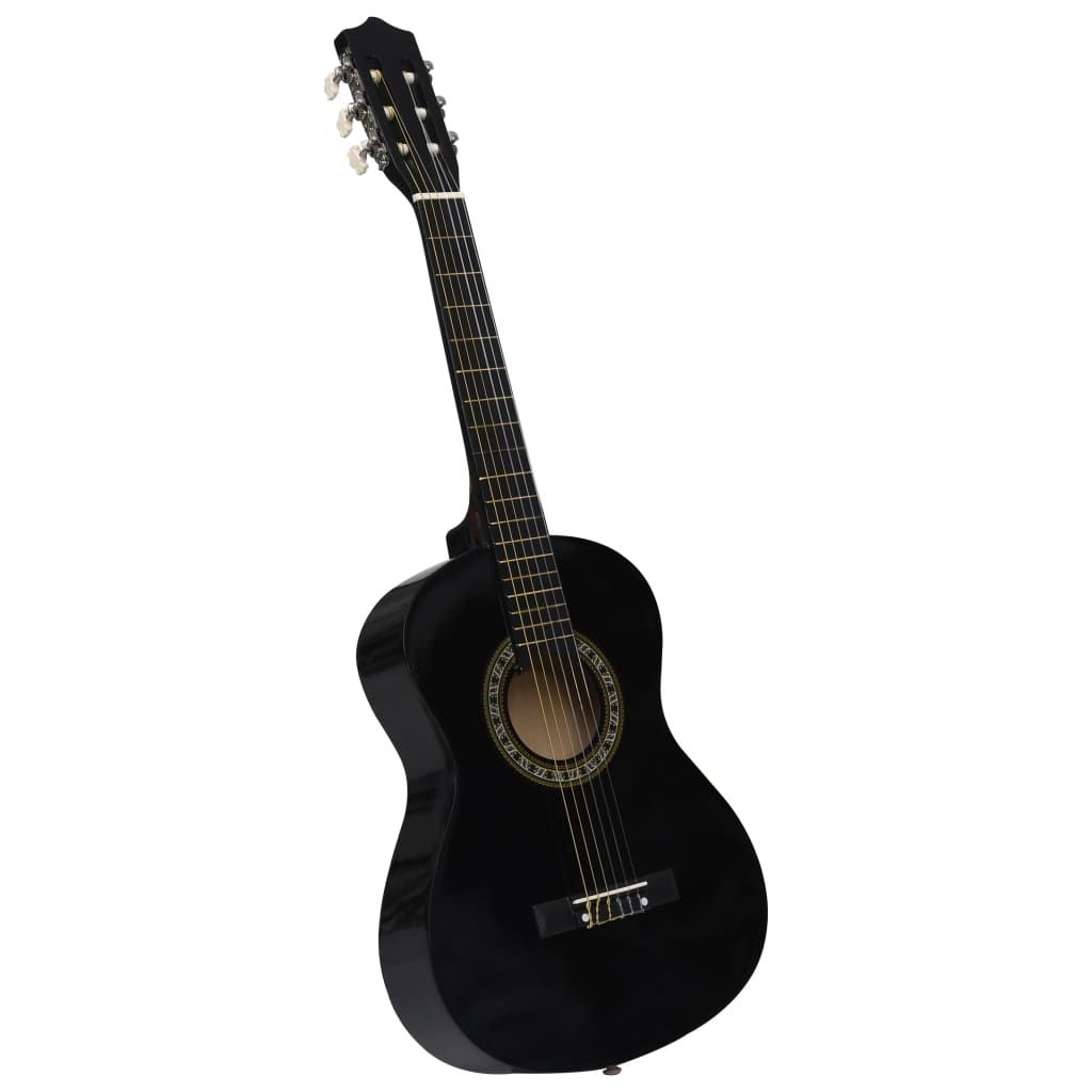 The Living Store Klassikgitarre für Anfänger und Kinder Schwarz 1/2 34"