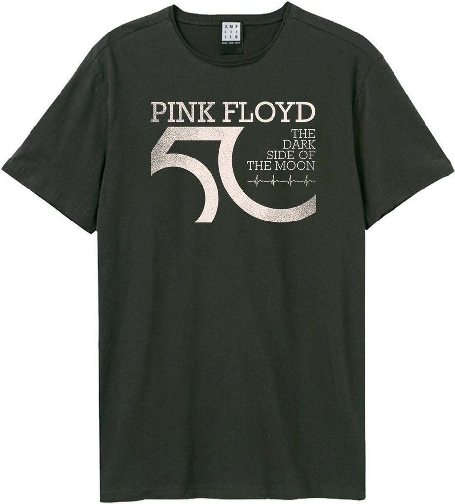 Amplified - "The Dark Side Of The Moon" T-Shirt für Herren/Damen Uni GD1544 (L) (Holzkohle)