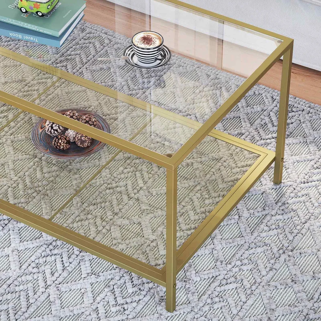 Table basse verre trempé anti-rayures - Solution salon facile d'entretien - 5