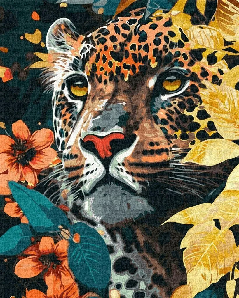 Kit créatif Peinture par Numéros Tigre Sauvage pour Décoration Murale DIY