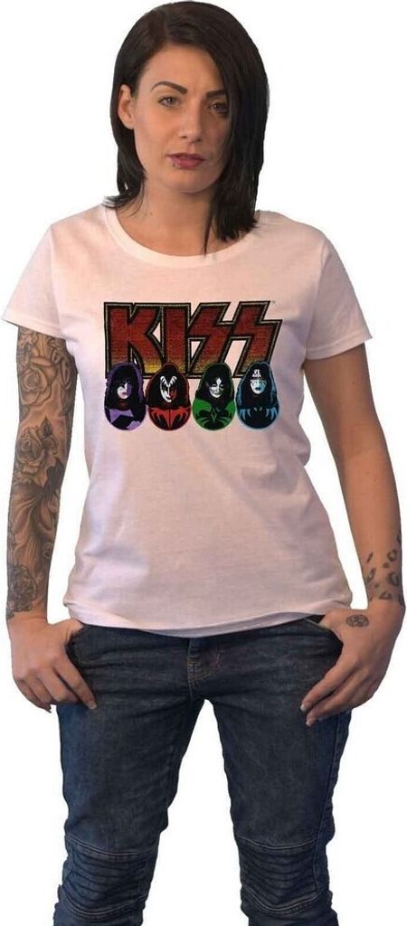 Kiss - T-Shirt für Damen RO3585 (S) (Weiß)