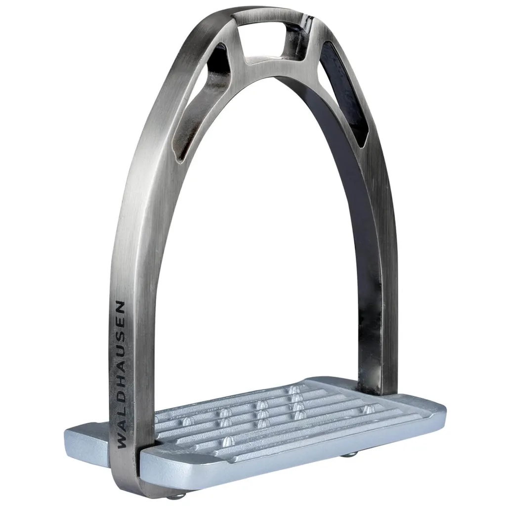 Étriers d'Équitation 12 cm Gris en Aluminium pour Concours et Loisir