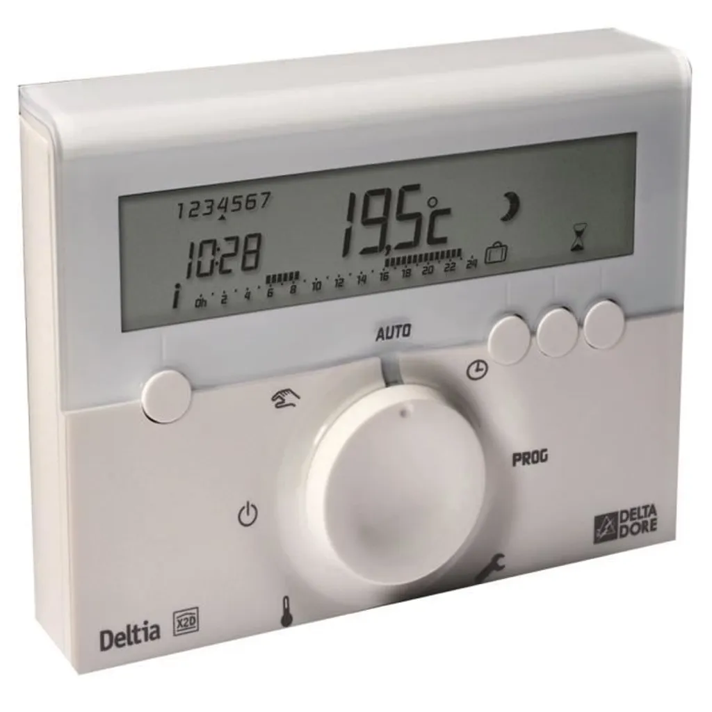 Programmatore cablato – DELTA DORE – Deltia 8.00 – Per caldaie a pompa di calore o radiatori elettrici