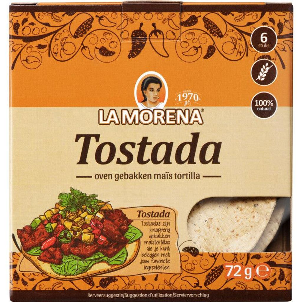 La Morena Tostada 72g – Croccanti tortillas di mais Immagine del prodotto 