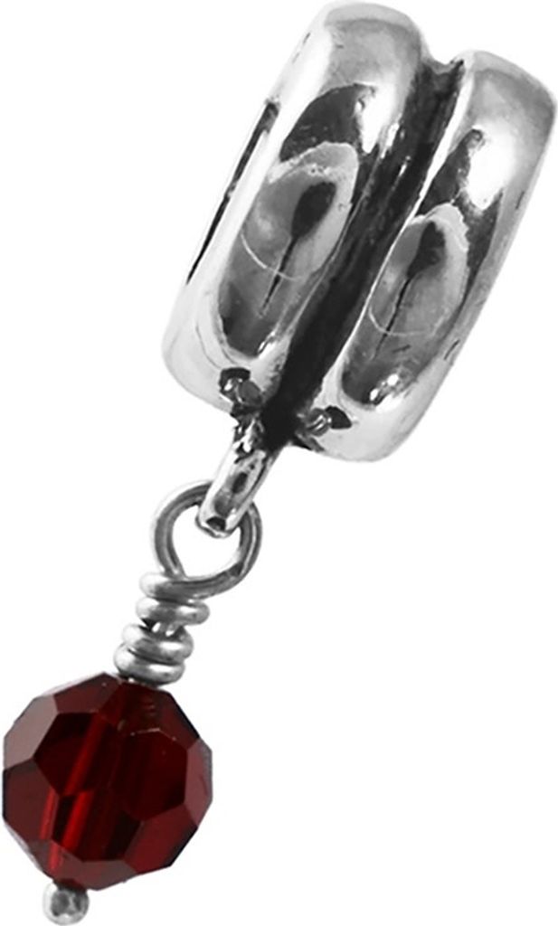 Carlo Biagi Dangle Bead Zirkonia rot European Beads D2BDSB01