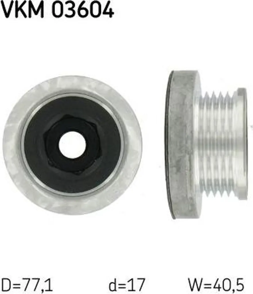 SKF VKM03604 Roue Libre d'Alternateur OE 8200113636 pour Dacia et Renault