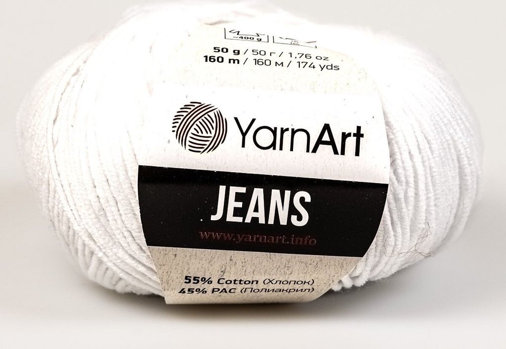 YarnArt Jeans (50g/160M) 62 weiß Produktbild 3
