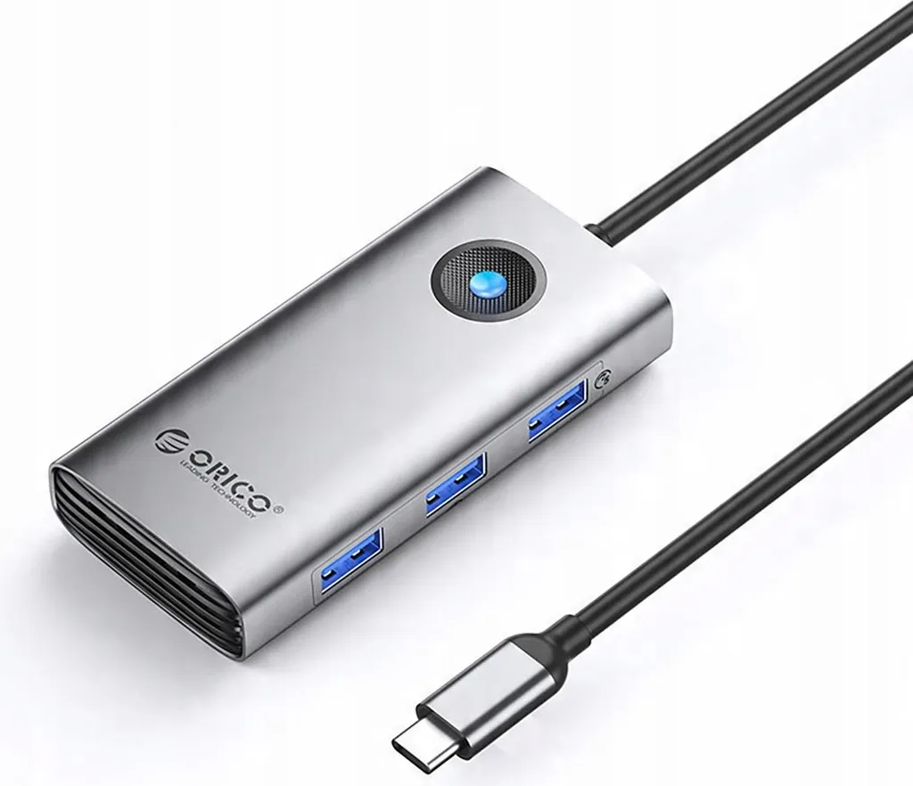 ORICO Hub USB C 6 in 1 Docking Station 3x USB 3.0 HDMI 4K Grigio
