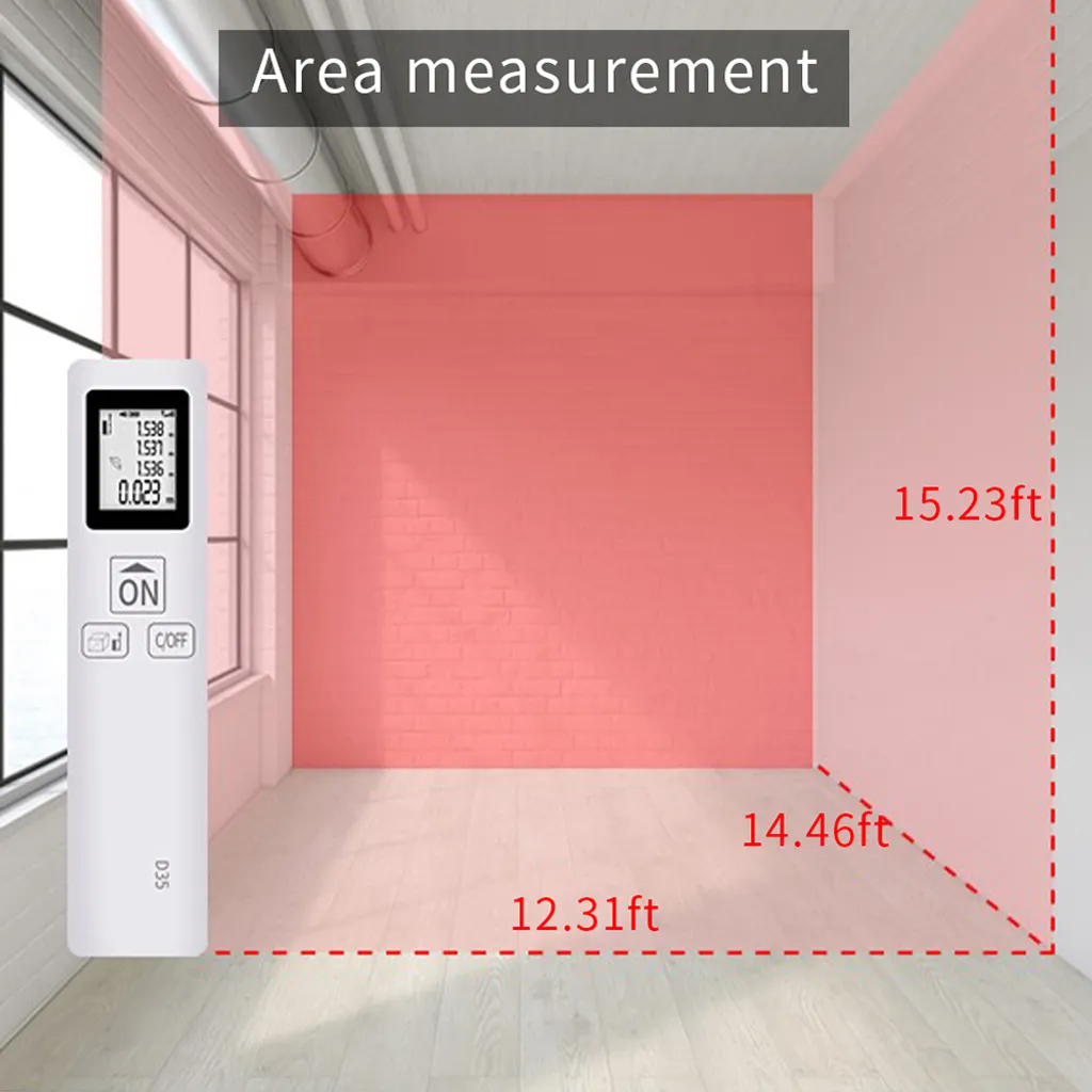 Télémètre Laser 35m avec Écran LCD - Mesureur Multifonction Pythagore