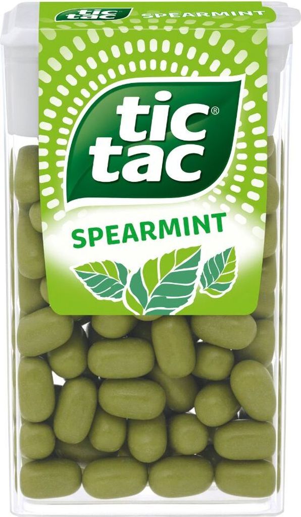 tic tac Spearmint Dragees mit erfrischendem Produktbild 