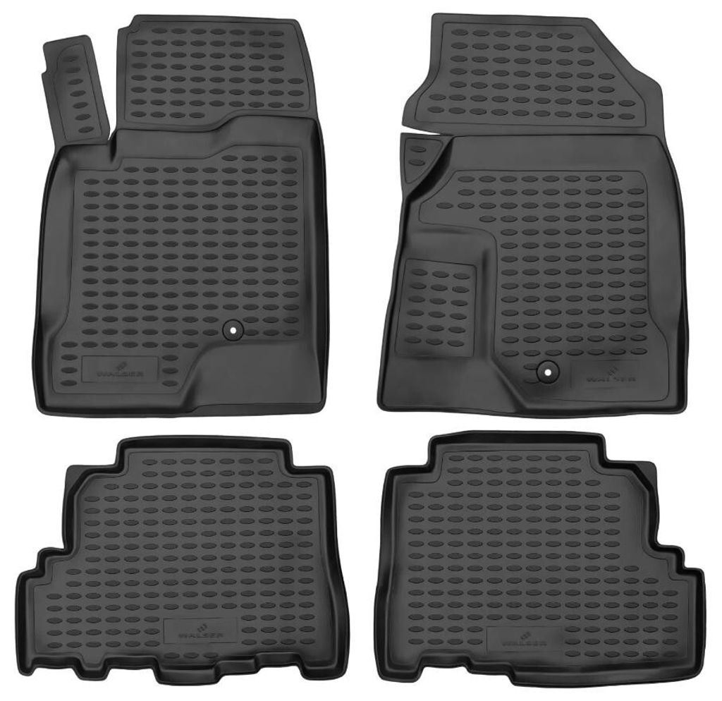 WALSER XTR Gummi Fussmatten Auto für Opel Antara A (L07) 2006-Heute, 100% passgenaue Auto Fußmatten, robuste Universal Fußmatte Auto, Gummimatte...