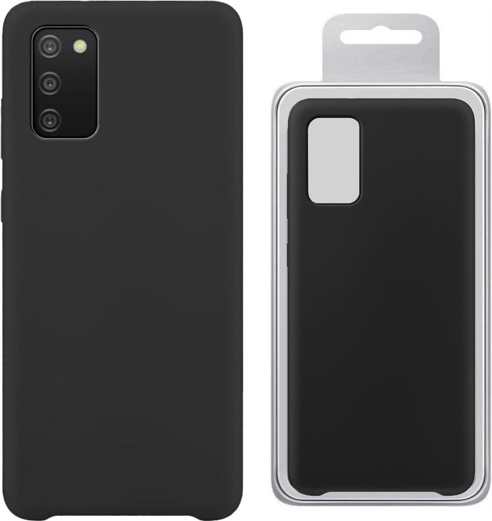 Silikonhülle Tasche für Samsung Galaxy A03S Schwarz