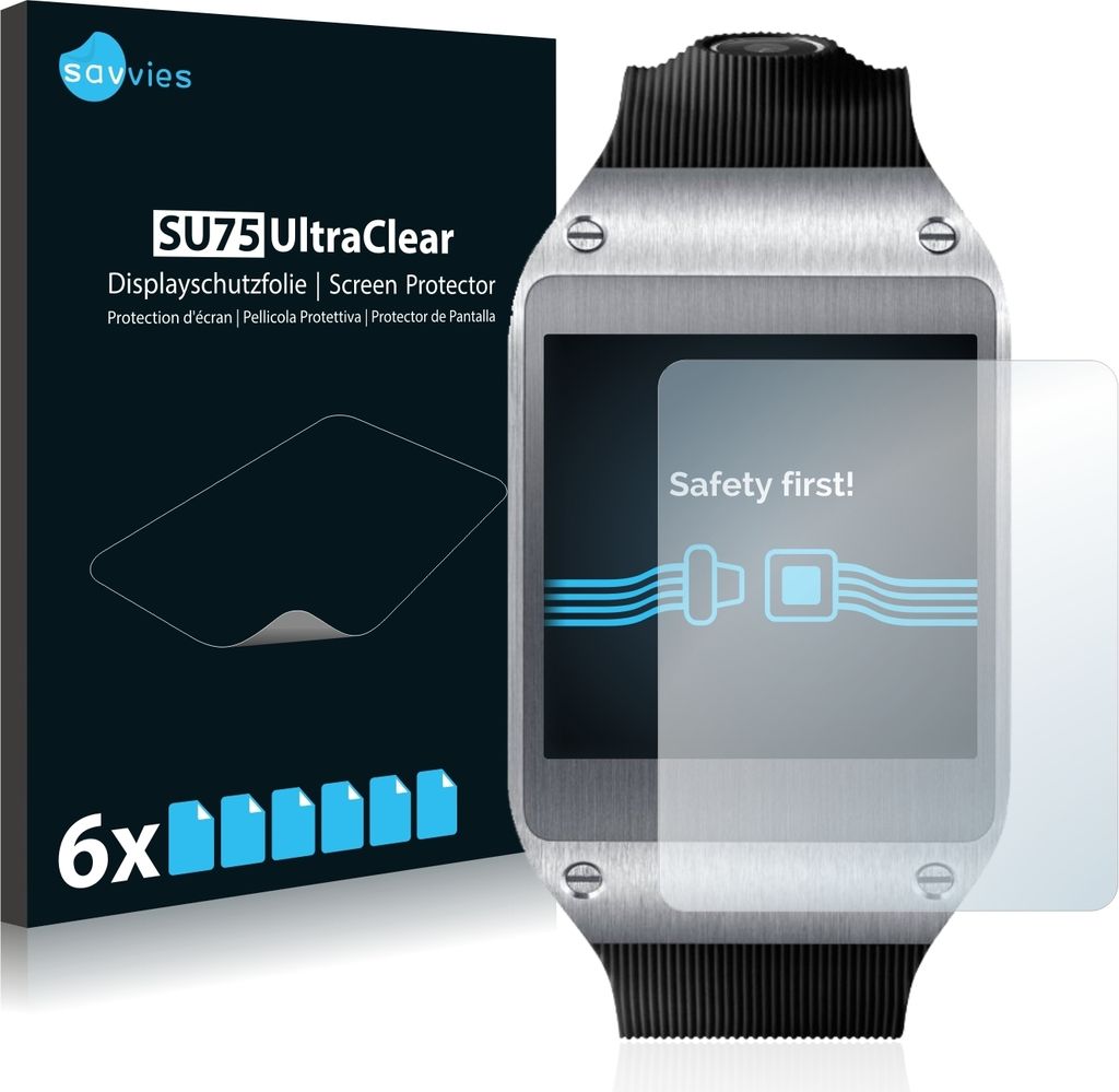 6x Für Samsung Galaxy Gear V700 Schutzfolie Savvies Produktbild 