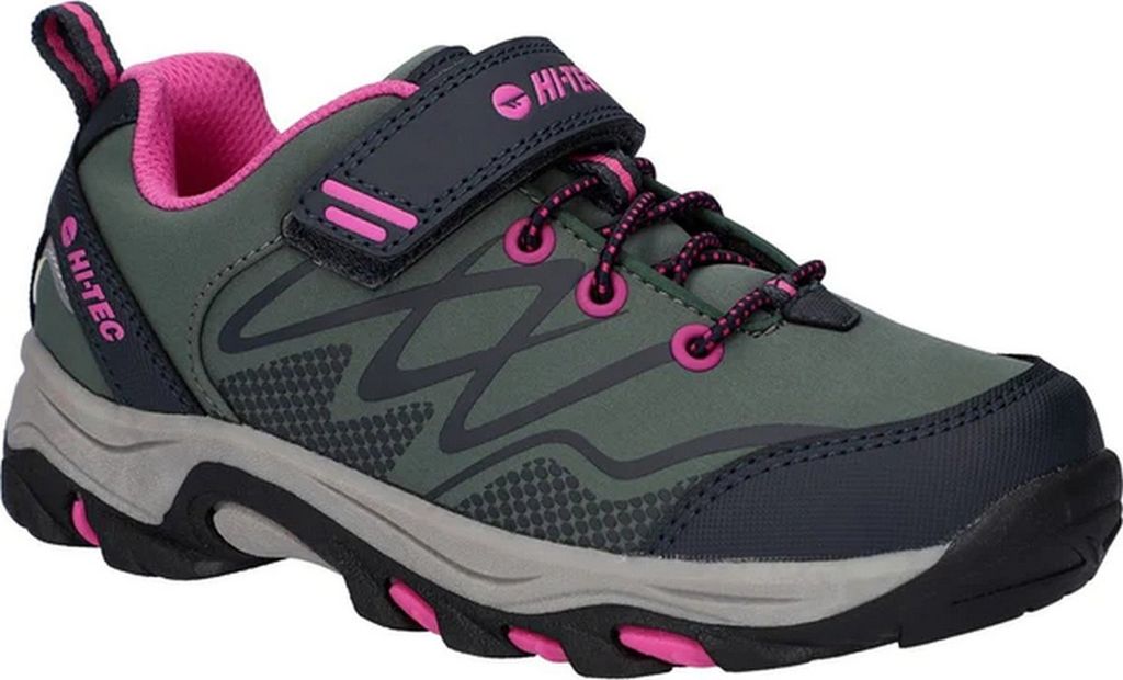 Hi-Tec - Mädchen Wanderschuhe "Blackout" FS9950 (28 EU) (Dunkler Wald/India Ink/Pink)