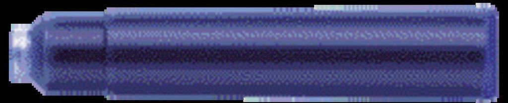 A single blue ink cartridge is shown against a black background.