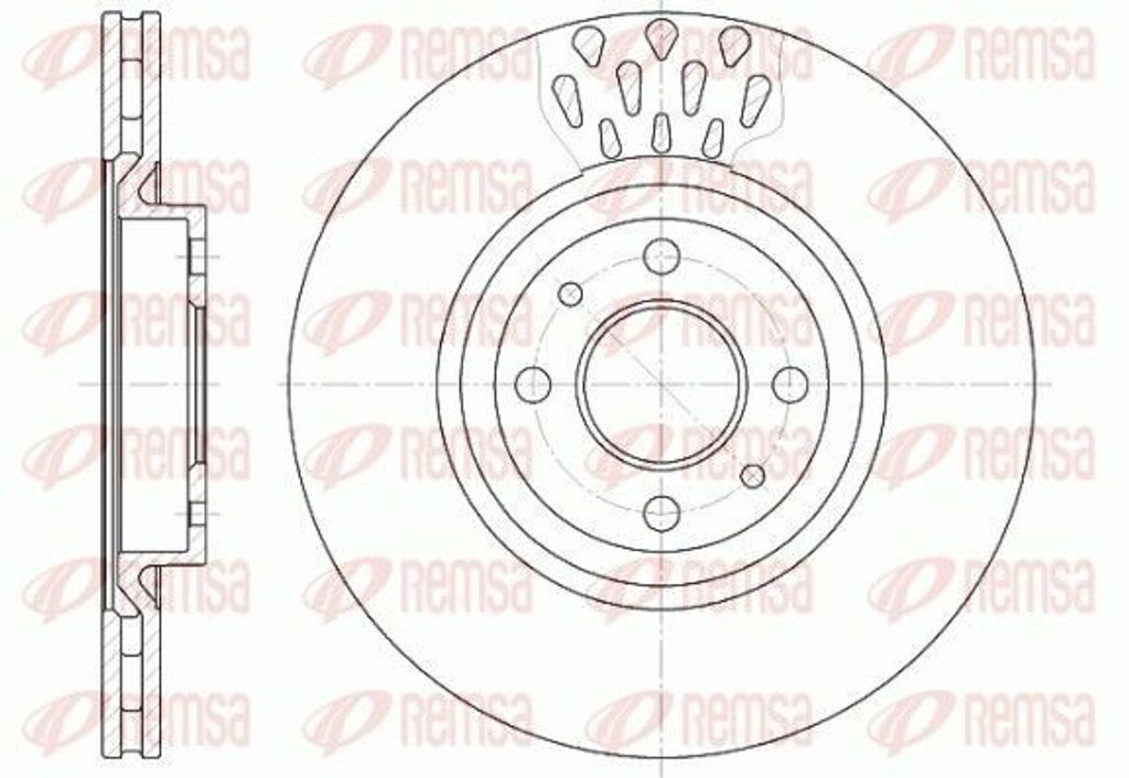 2x REMSA Bremsscheibe 6315.10 vorne für FIAT 500 (312) PUNTO (188) 500 C (312)