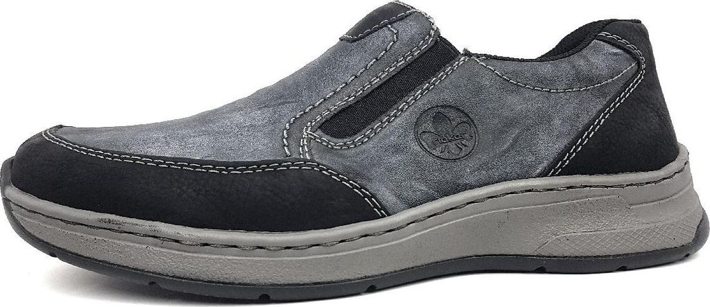 Scarpe da uomo Rieker, mocassini, colore nero, per il tempo Immagine del prodotto 