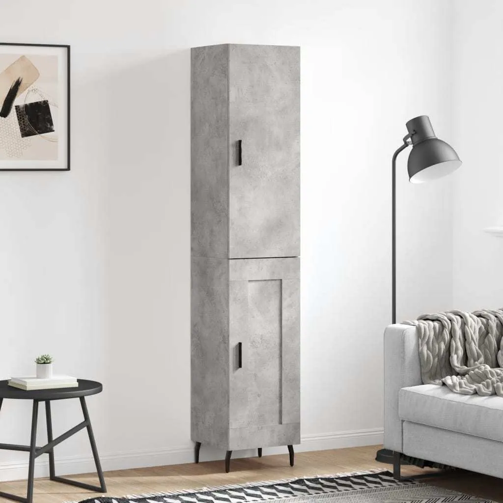 vidaXL Mobile Alto 180 cm Grigio Cemento - Design Salvaspazio Moderno