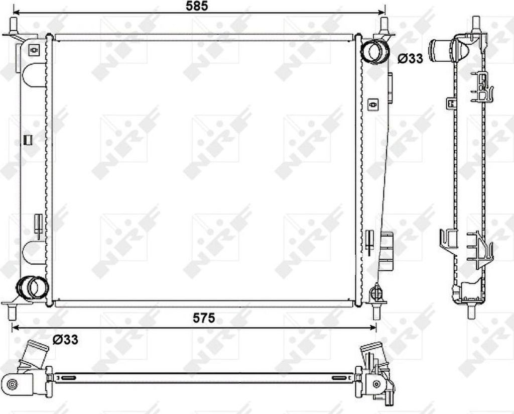 NRF 53057 Kühler Wasserkühler Motorkühler für KIA SOUL (AM)