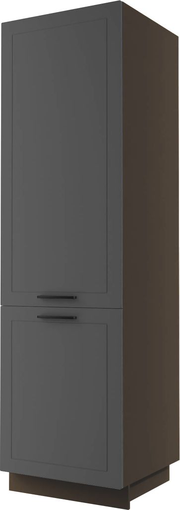 Vorratsschrank KVANTUM Q-D14/DP/60/207 2-türig 60cm Korpus- & Frontfarbe wählbar,graphit matt,lava