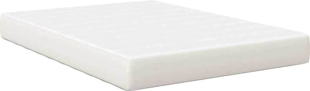 vidaXL Bettmatratze mit Matratze Creme 140 x 190 cm Stoff