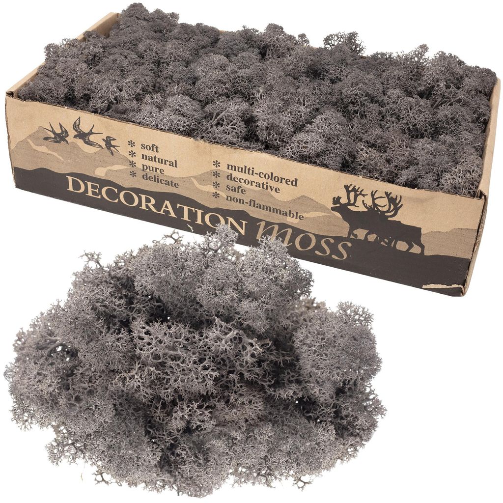 Karton Islandmoos Anthrazit 500g Produktbild 
