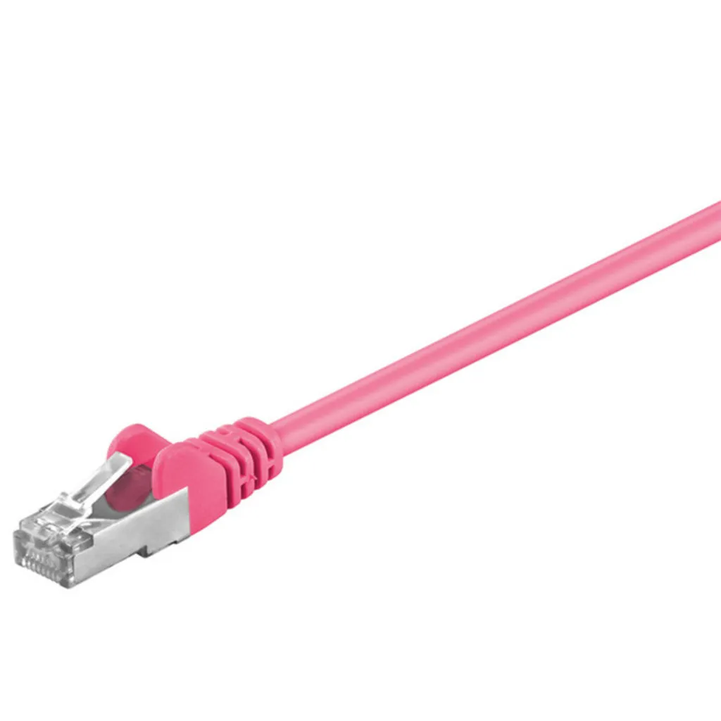 Goobay Cavo Di Rete CAT 5e F/UTP 10 Metri - Schermato Con Connettori RJ45 Oro - Bianco
